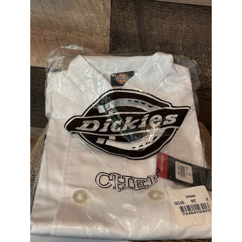 Dickies Chef Unisex Cook Shirt  Short Sleeve  Shirt Medium White‎ New